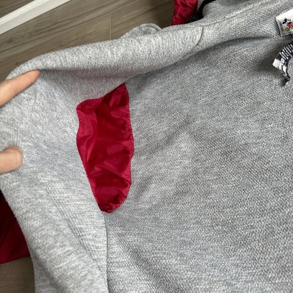 Vintage Walt Disney World Red Mickey Mouse Embroidered Hooded Jacket Medium - Picture 14 of 16